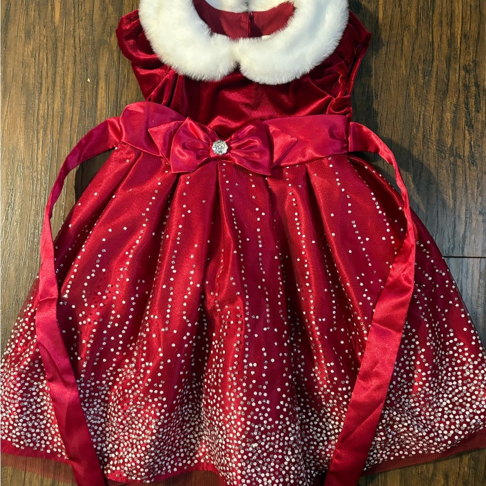 Jona Michelle Red Dress with White Trim